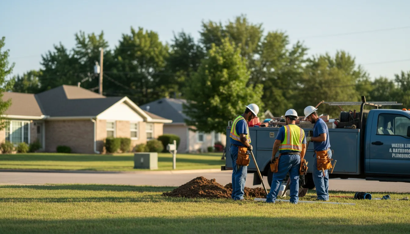 Residential water line and bathroom plumbing service in Denton, MT